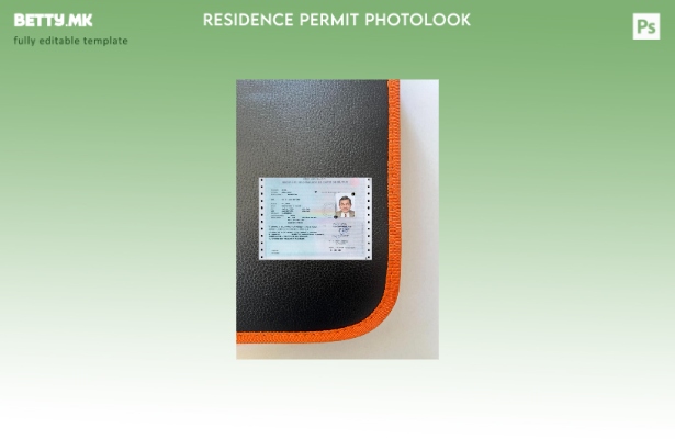 Модерен стил француска дозвола за престој (carte de séjour) photolook шаблон